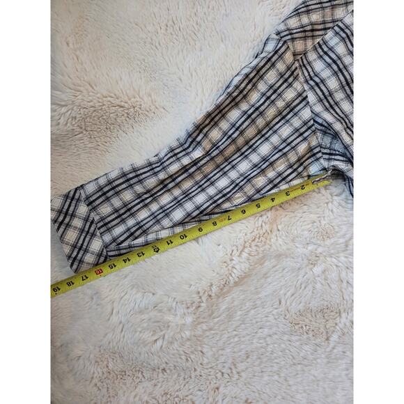 BDG Ryanne Crinkled Button Down Shirt Plaid Size Large Nwt - Picture 2 of 4